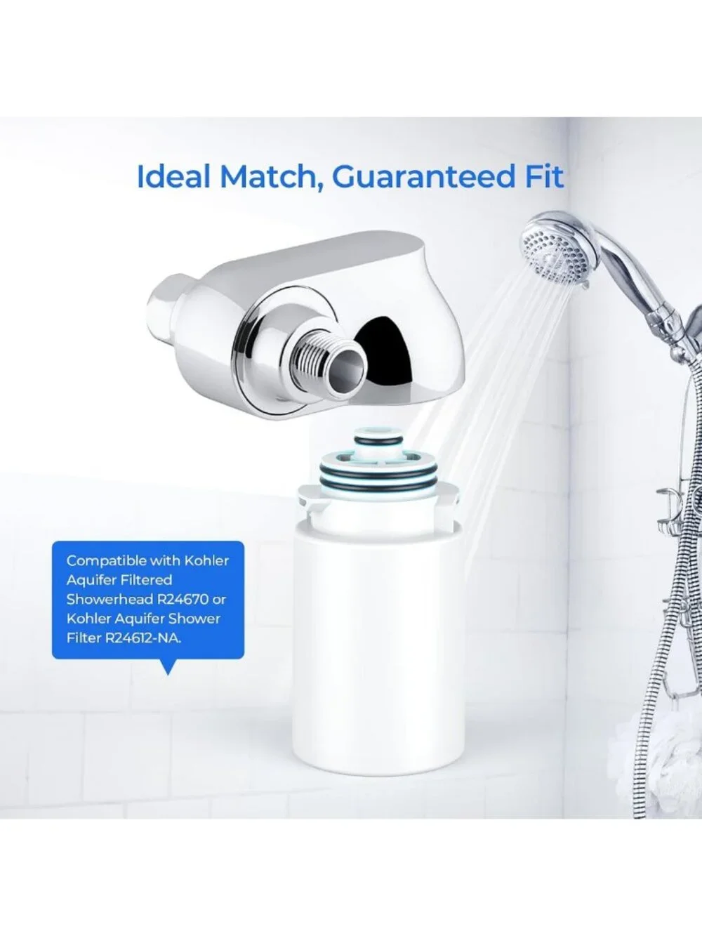 2-Pack High-Performance Showerhead Filter Replacement for Clean Water & Skin